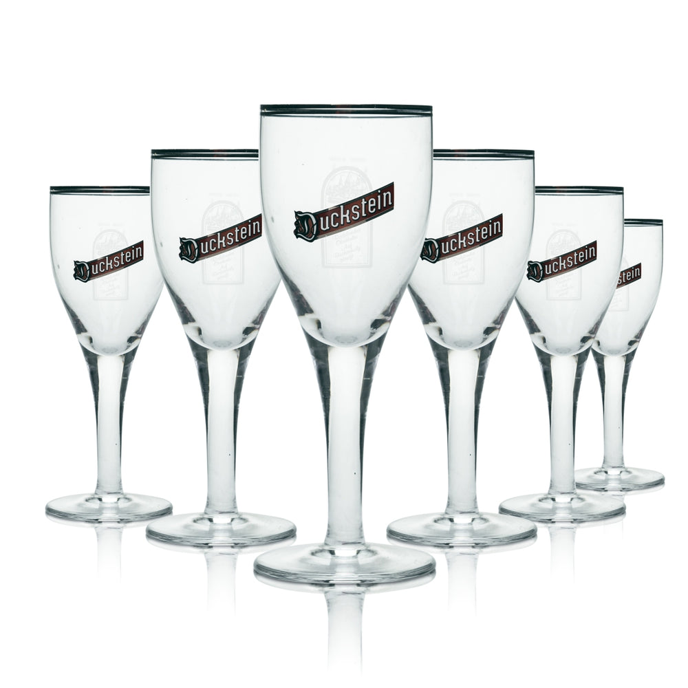 6x Duckstein szklanka 0,2l do piwa tulipan szklanki srebrny brzeg Alt Weizen Pils