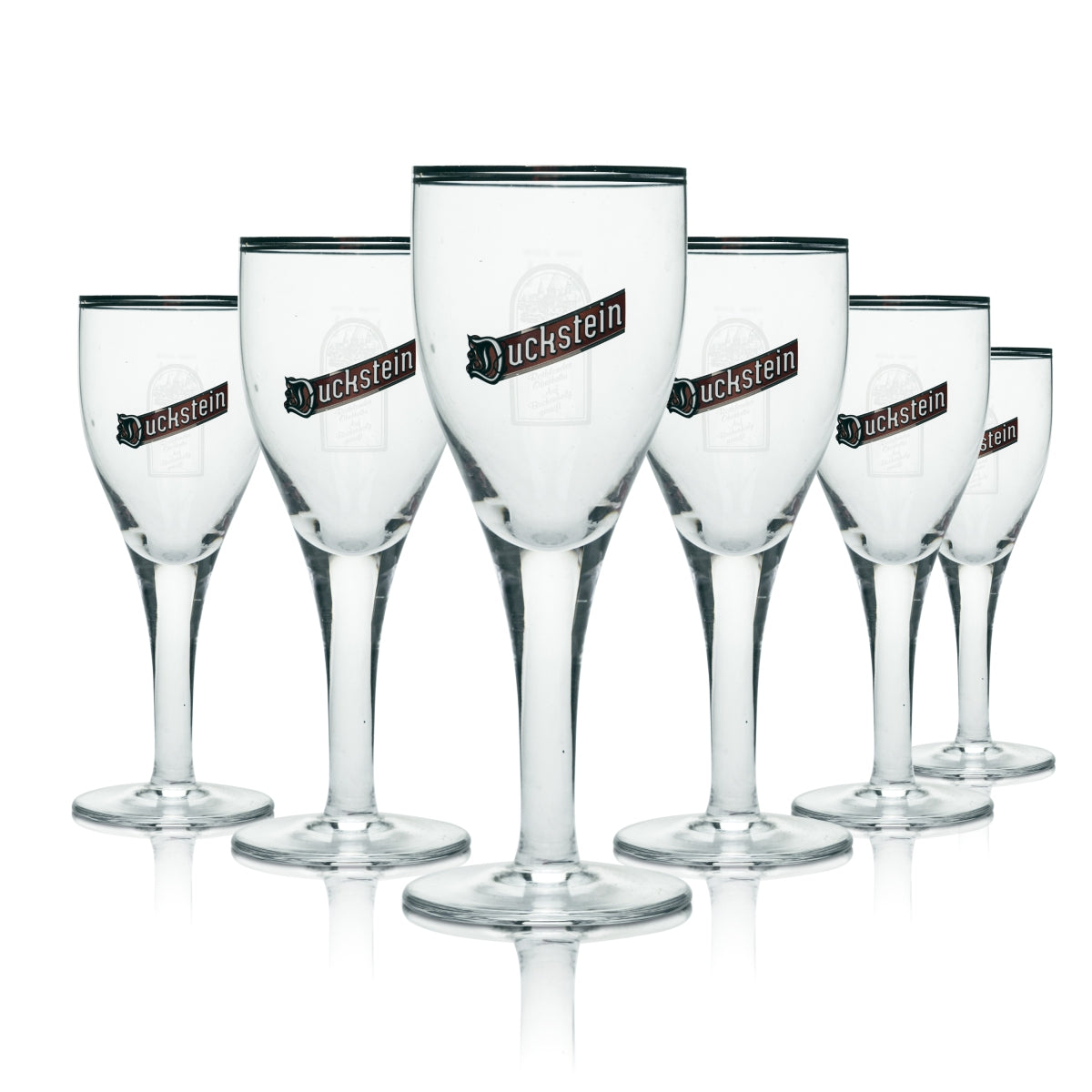 6x Duckstein szklanka 0,2l do piwa tulipan szklanki srebrny brzeg Alt Weizen Pils