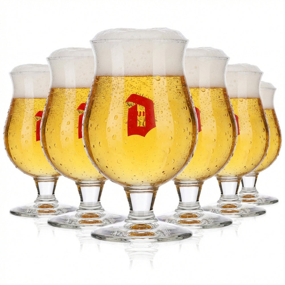 6x szklanka do piwa Duvel Szklanki do piwa rzemieślniczego Szklanka do piwa mocnego Szklanka z nadrukiem 0,16 l Puchar