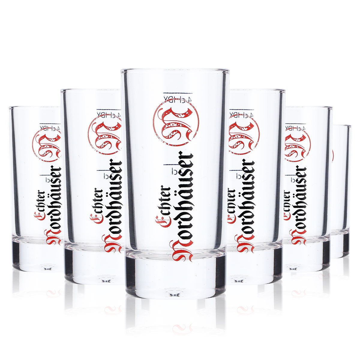 6x Echter Nordhäuser Korn Szklanka Stamper 4cl Kieliszek Logo Pionowe IDY – Widok 5