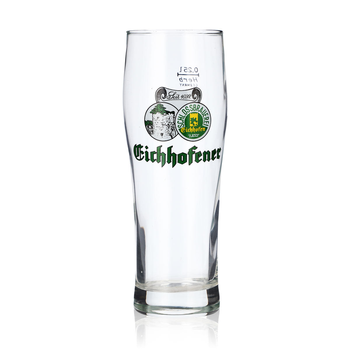 6x Eichhofener Beer Glass Beer Glasses Willibecher 0,25l Becher Herb – Widok 2