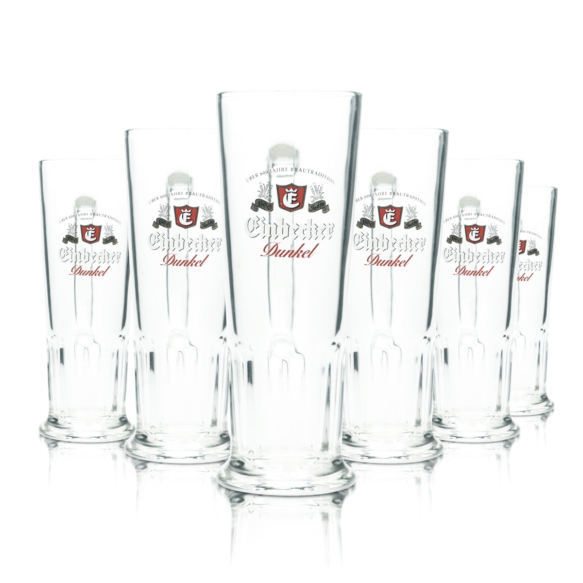 6x Einbecker Beer Glass 0,3l Tankard Seidel Dark Glasses Brewery Gastro