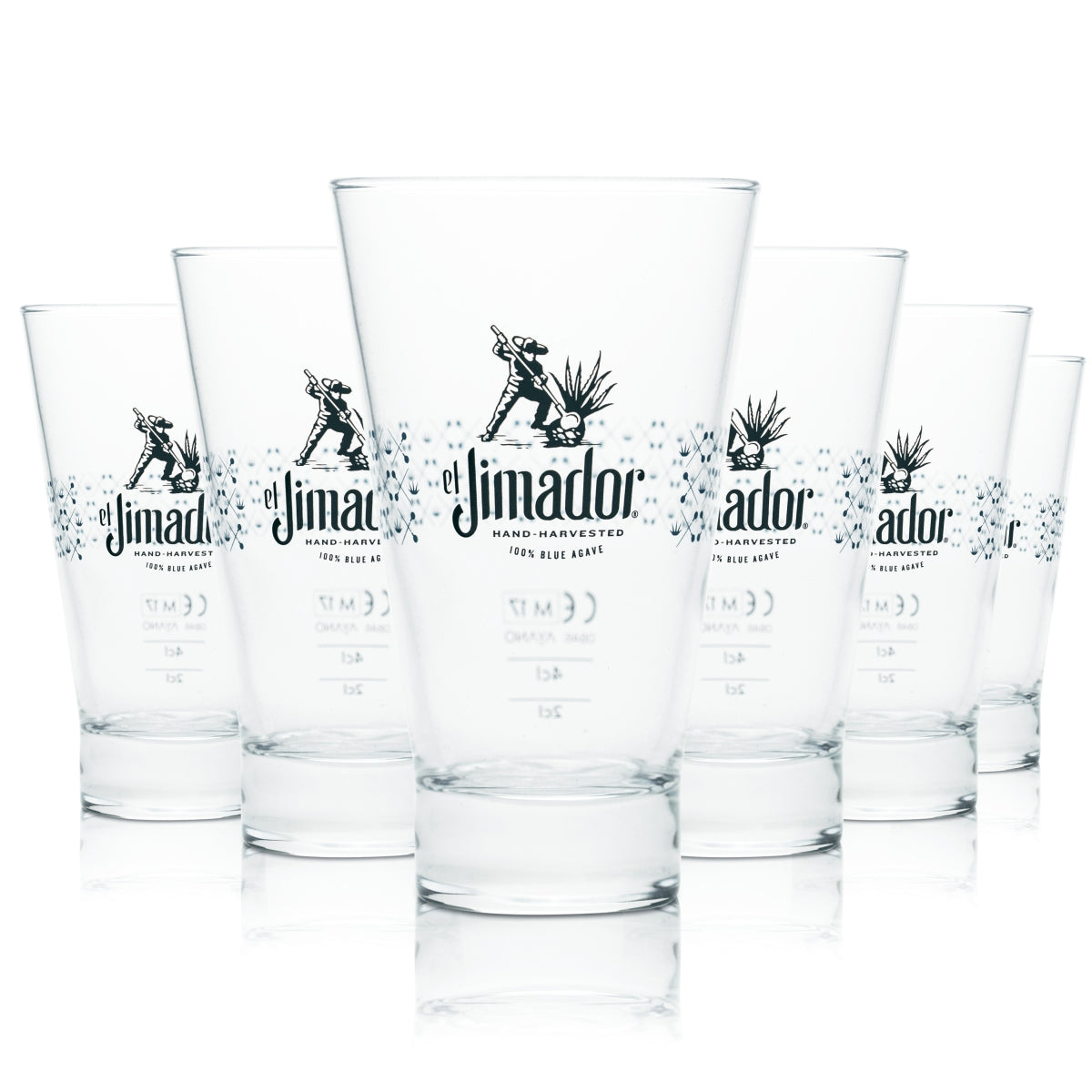 6x El Jimador Glass 0,35l Longdrink Cocktail Aperitif Glasses Tequila Blanco Meska