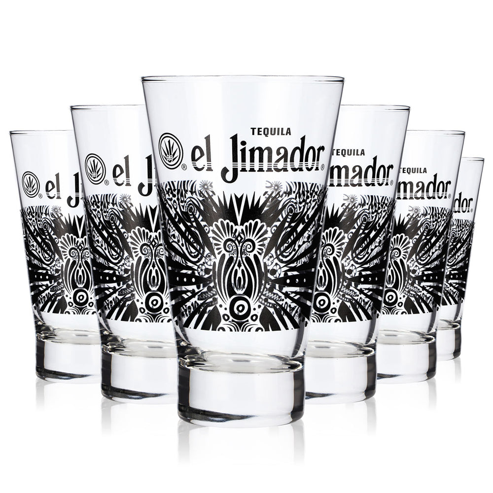 6 szklanek do tequili El Jimador 0,35 l – szklanki do drinków długich, koktajlowe, do gin z tonikiem (zestaw 6 sztuk)