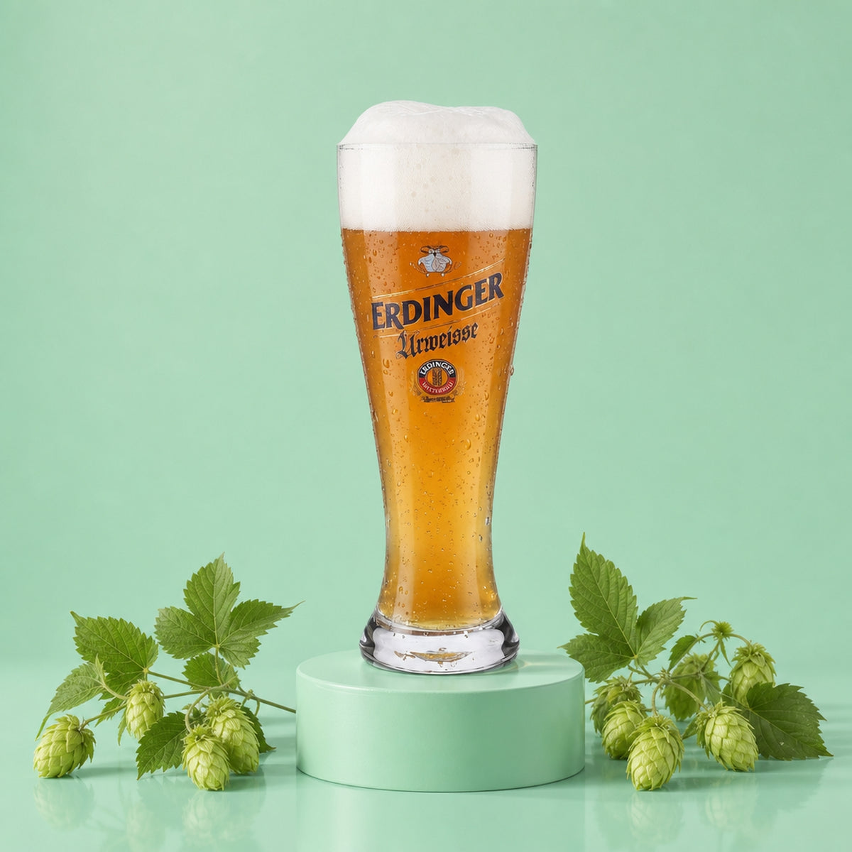 6x szklanka Erdinger 0,3 l Urweisse Szklanka do piwa pszenicznego Efekt perłowy Ręcznie wykonana Hefeweizen