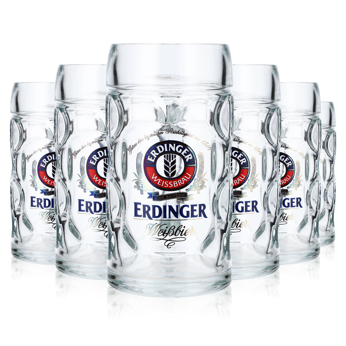 6x szklanki do piwa Erdinger Weissbier Kufel 0,5 l Kufel do piwa Szklanka do piwa – Widok 7
