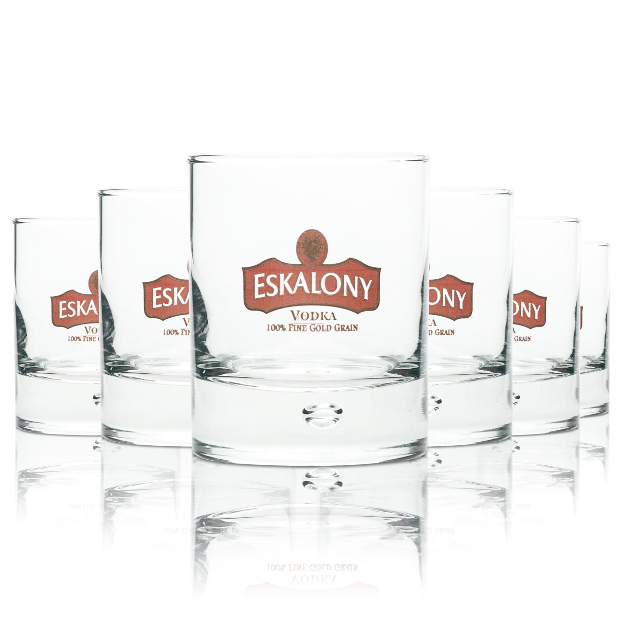 6x Eskalony Vodka Glass Tumbler Bubble 2cl 4cl Kieliszki koktajlowe Air Bubble LowBall