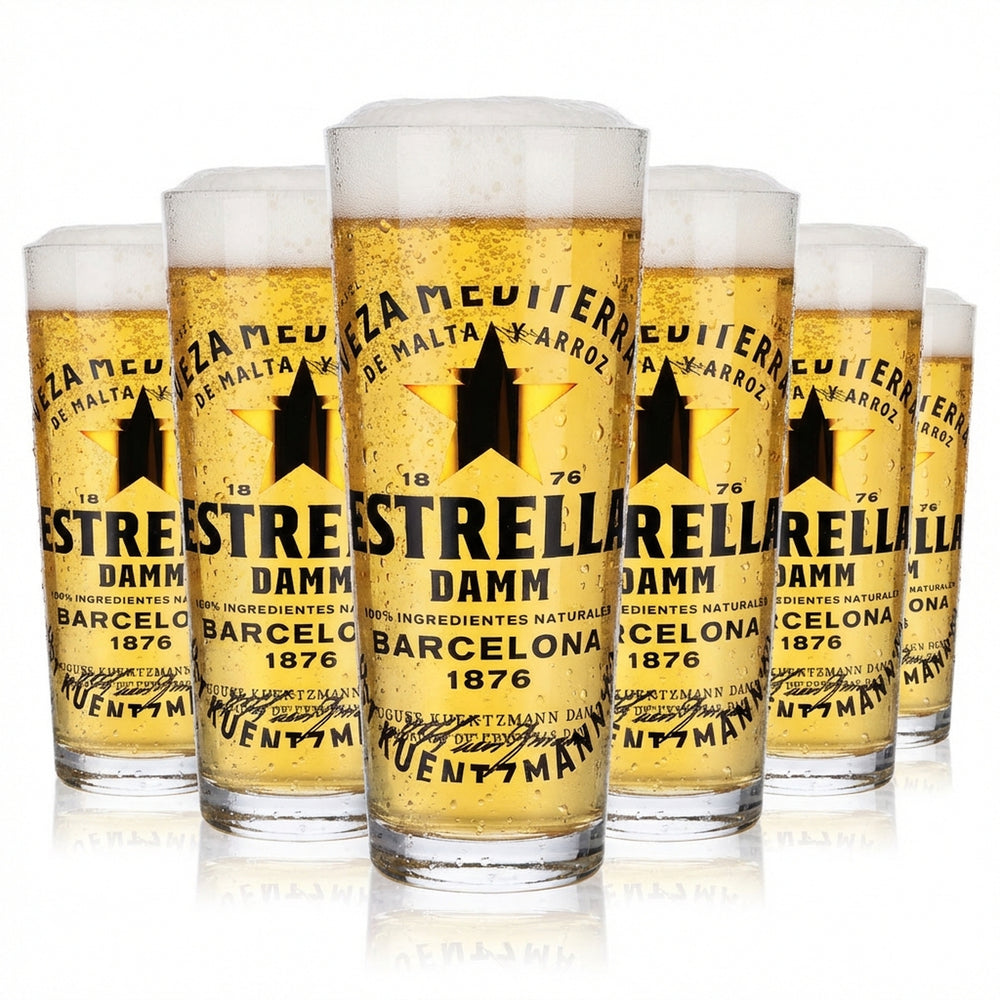 6x szklanka do piwa Estrella Damm 0,3 l Szklanki do piwa Szklanka do piwa Kubek Ritzenhoff