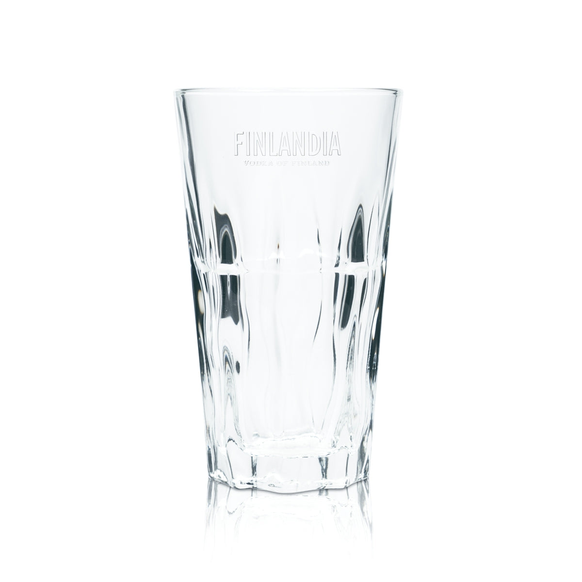 6x Finlandia Vodka Glass 0,25l Longdrink Relief Contour Glasses Cocktail Cut – Widok 2