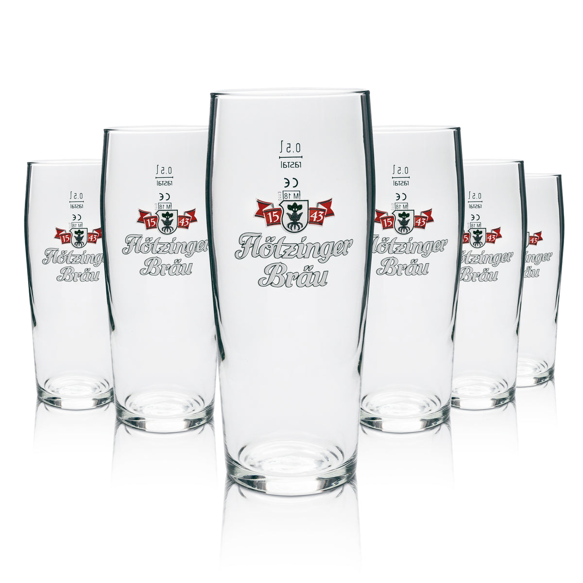 6x Szklanka do piwa Flötzinger 0,5l Willi Rastal – Widok 4