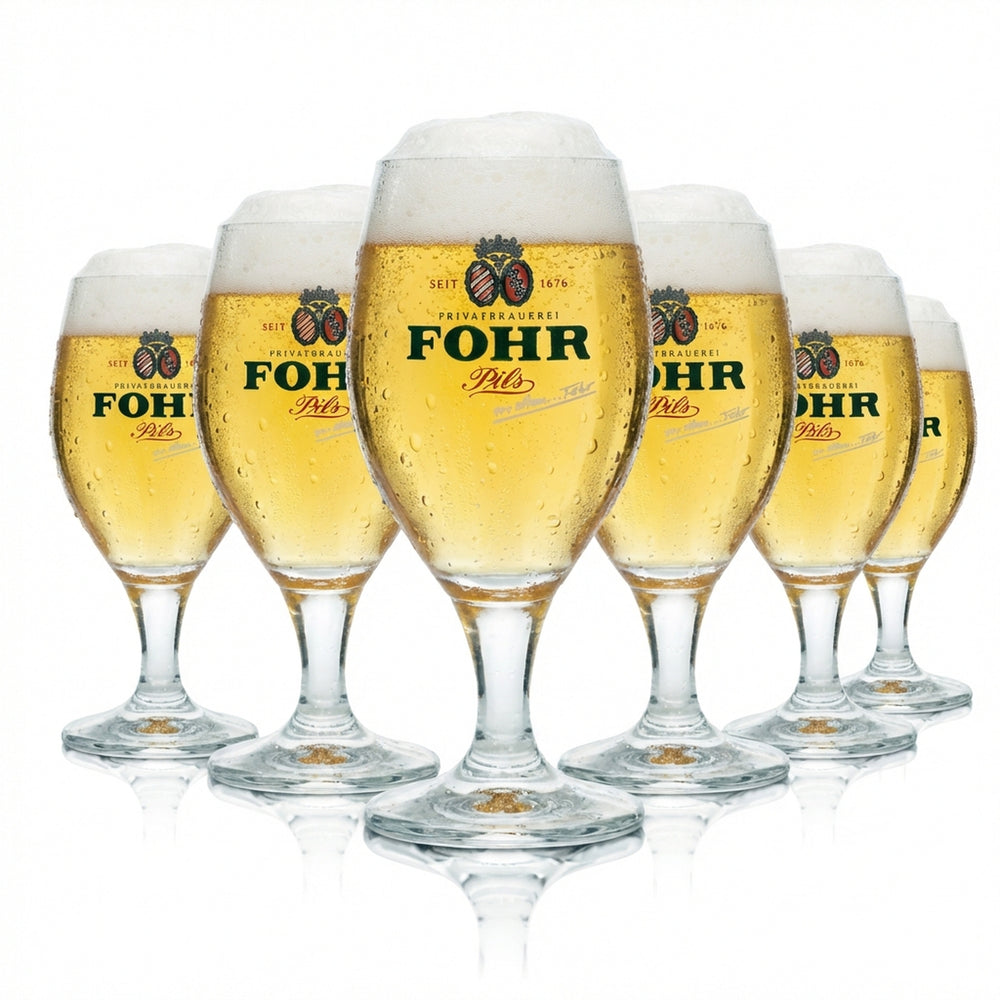 6x Fohr szklanka do piwa 0.3l kielich tulipan kufel szklanki browar gastro bar pilzner piwo