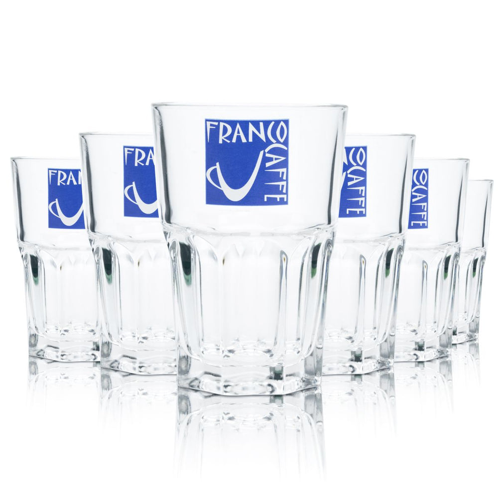 6x Zestaw szklanek do kawy Franco 0,35l do long drinków latte macchiato i kawy mrożonej
