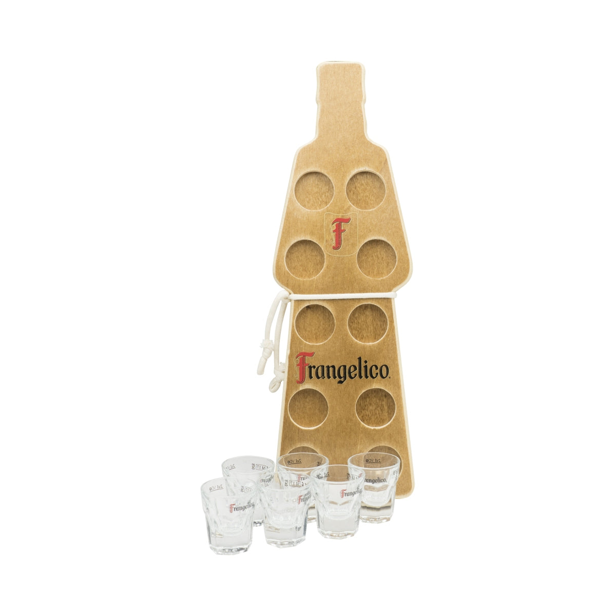 6x szklanka Frangelico + tacka Shot Schnaps Krótkie szklanki 2 cl Stamper Shotmeter Schnapslatte – Widok 8