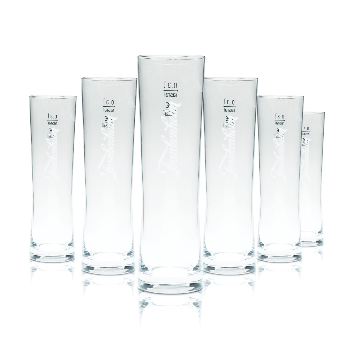 6x Szklanka do piwa Frankenheim 0,3l Flute Stange Mug Glasses Cup Düsseldorf Brewery