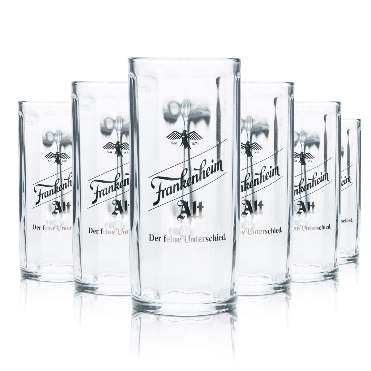 6x Frankenheim Beer Glass 0,4l Tankard Seidel Glasses Gastro Brewery Alt Bar