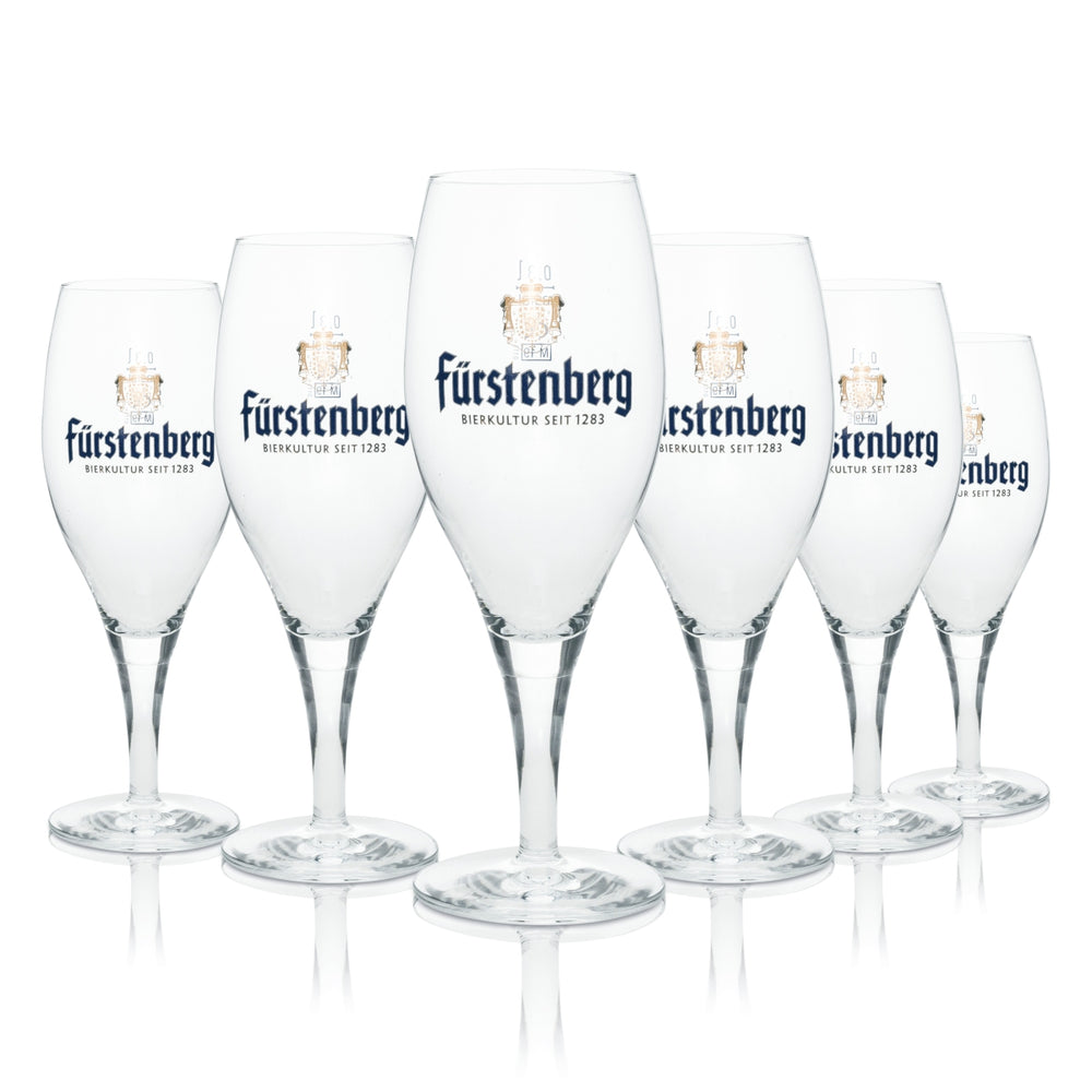 6x szklany kielich do piwa Fürstenberg 0.3l Rastal