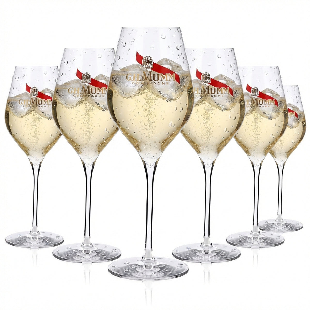 6x G.H. Mumm Szklanka do szampana 0,1 l Flute 32 cl Lehmann Absolus 32