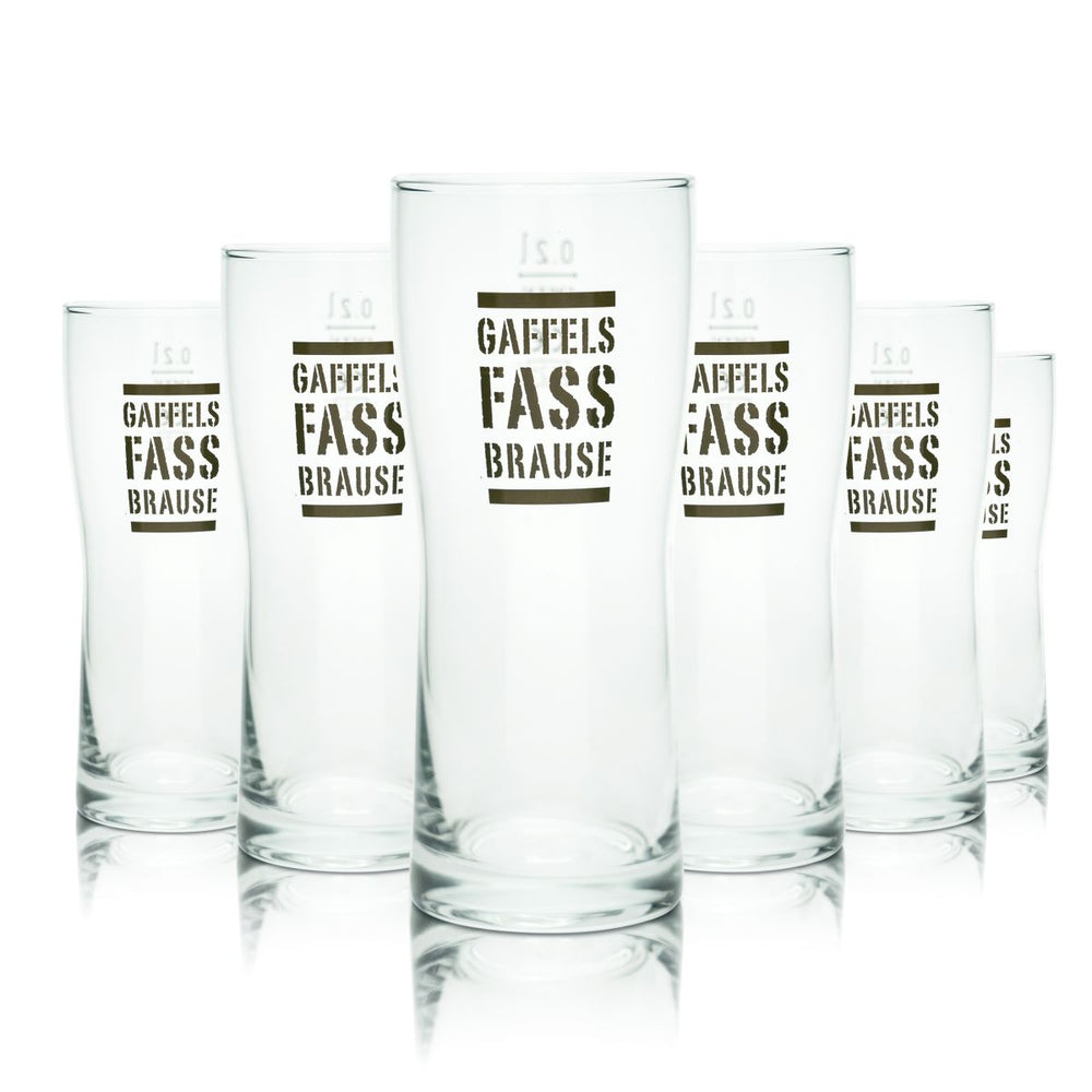 6x szklanka do piwa Gaffel 0,2 l Gaffels Fassbrause Willi zestaw szklanek Browar Kolonia