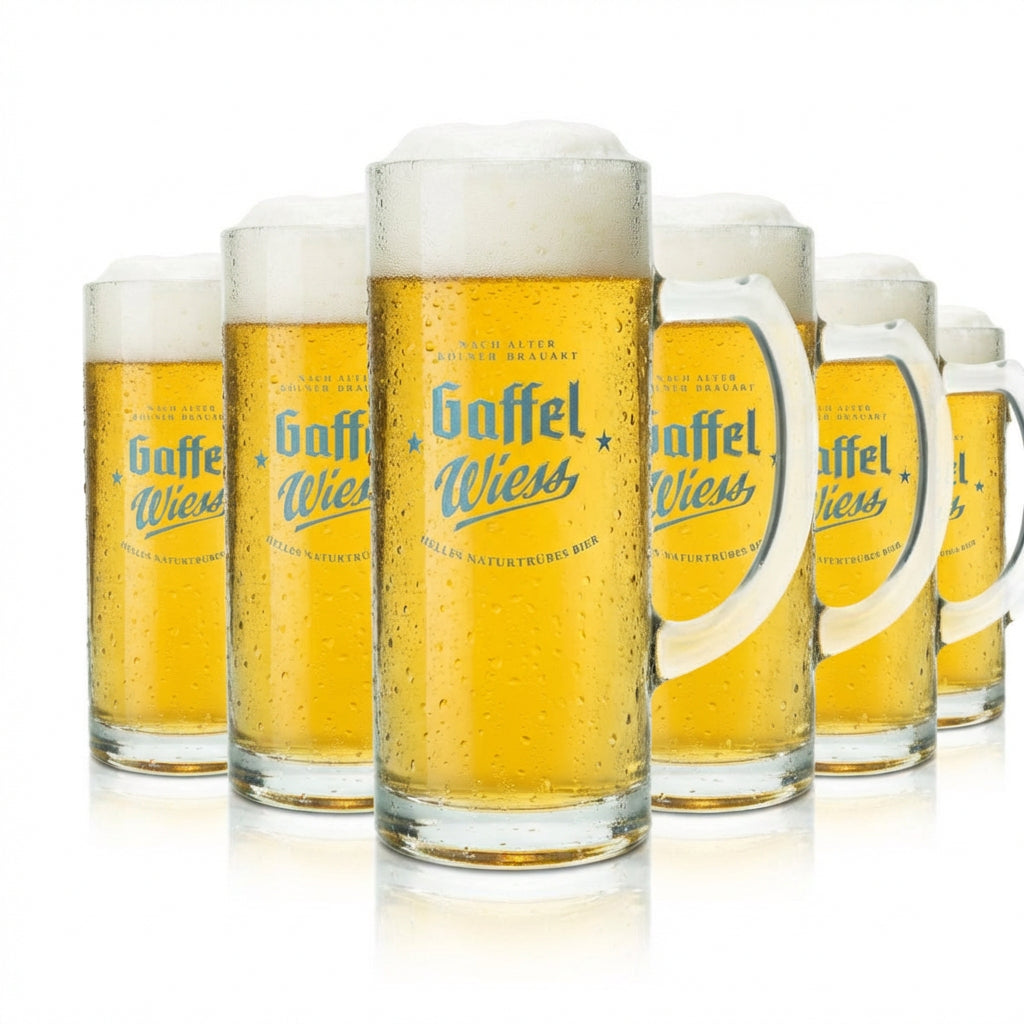6x szklanka do piwa Gaffel 0.3l kufel do piwa Helles Wiess Humpen Seidel szklanki browarnicze – Widok 4