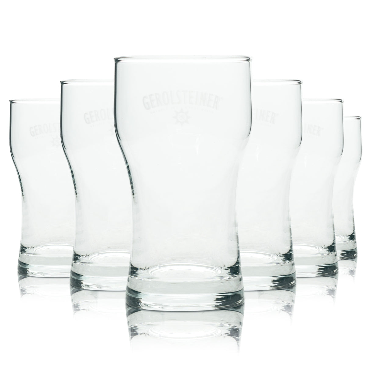 6x Gerolsteiner Water Glass 0.18l Eifel Mug Rastal Gastro Glasses Mineral Bar