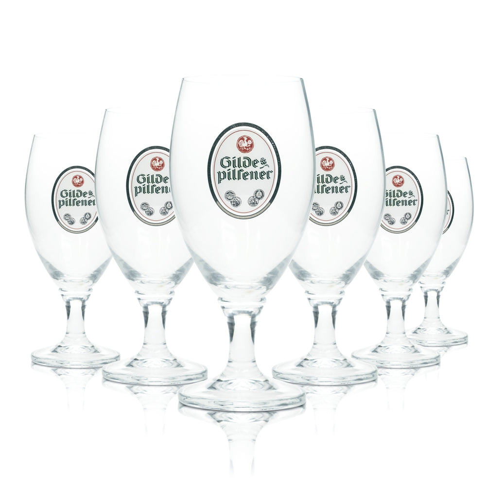 6x Gilden Pilsener szklanka do piwa 0.4l goblet tulipan goblet Deister szklanki Gastro Brau