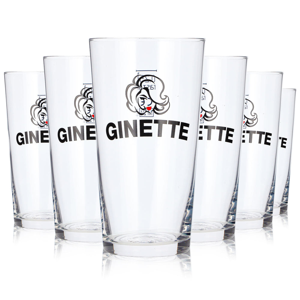 6 sztuk szklanek do piwa Ginette o pojemności 0,25 l, szklanki Rastal Baku, szklanki Willibecher (zestaw 6 sztuk)