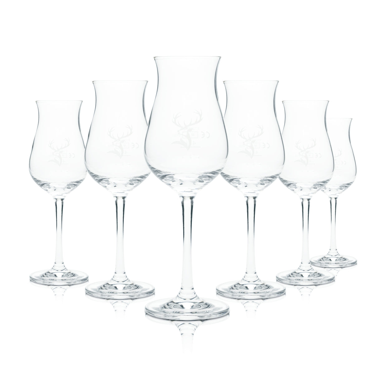 6x Glenfiddich Whisky Glass 0,1l Szklanki do degustacji Glendronach Malt Bar