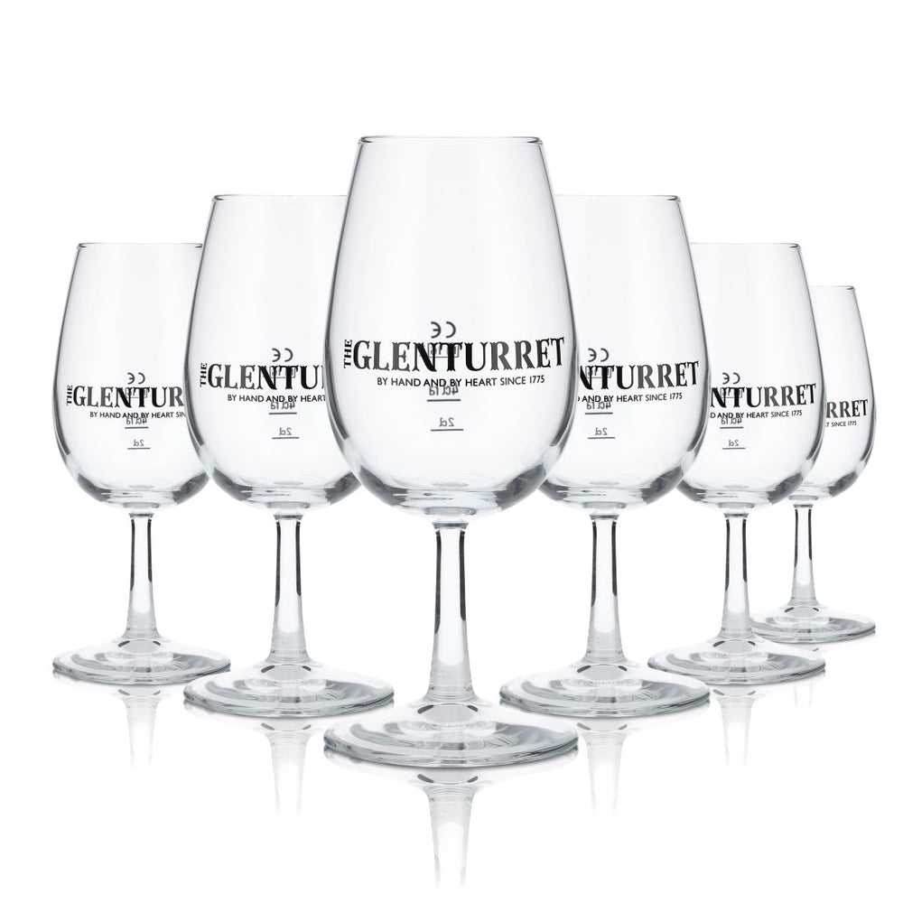 6x kieliszek do whisky Glenturret 0,215 l Kieliszek degustacyjny Kieliszek do noszenia Kieliszek do whisky