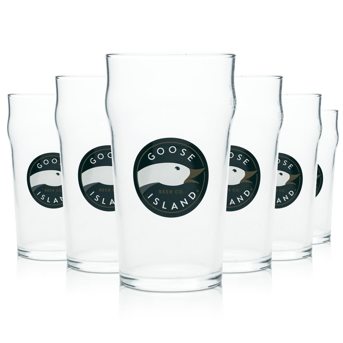 6x Goose Island Beer Glass 0,35l Mug Pint Glasses Gastro Bar IPA Brewery Craf