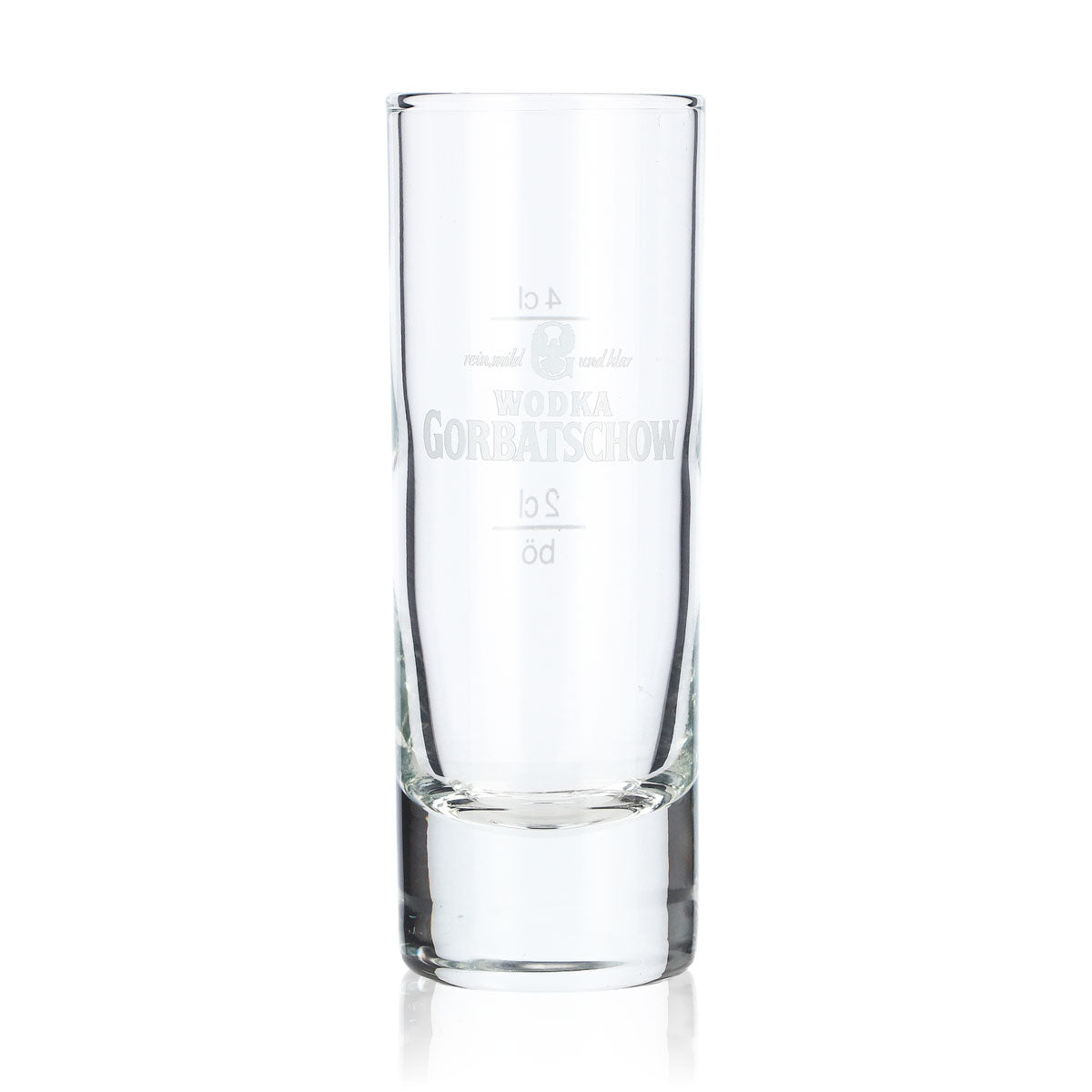 6x Gorbatschow Vodka Szklanka do shotów Stamper Krótka 2cl/4cl białe logo – Widok 2