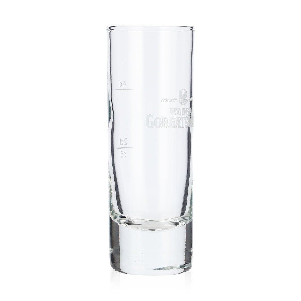 6x Gorbatschow Vodka Szklanka do shotów Stamper Krótka 2cl/4cl białe logo – Widok 3