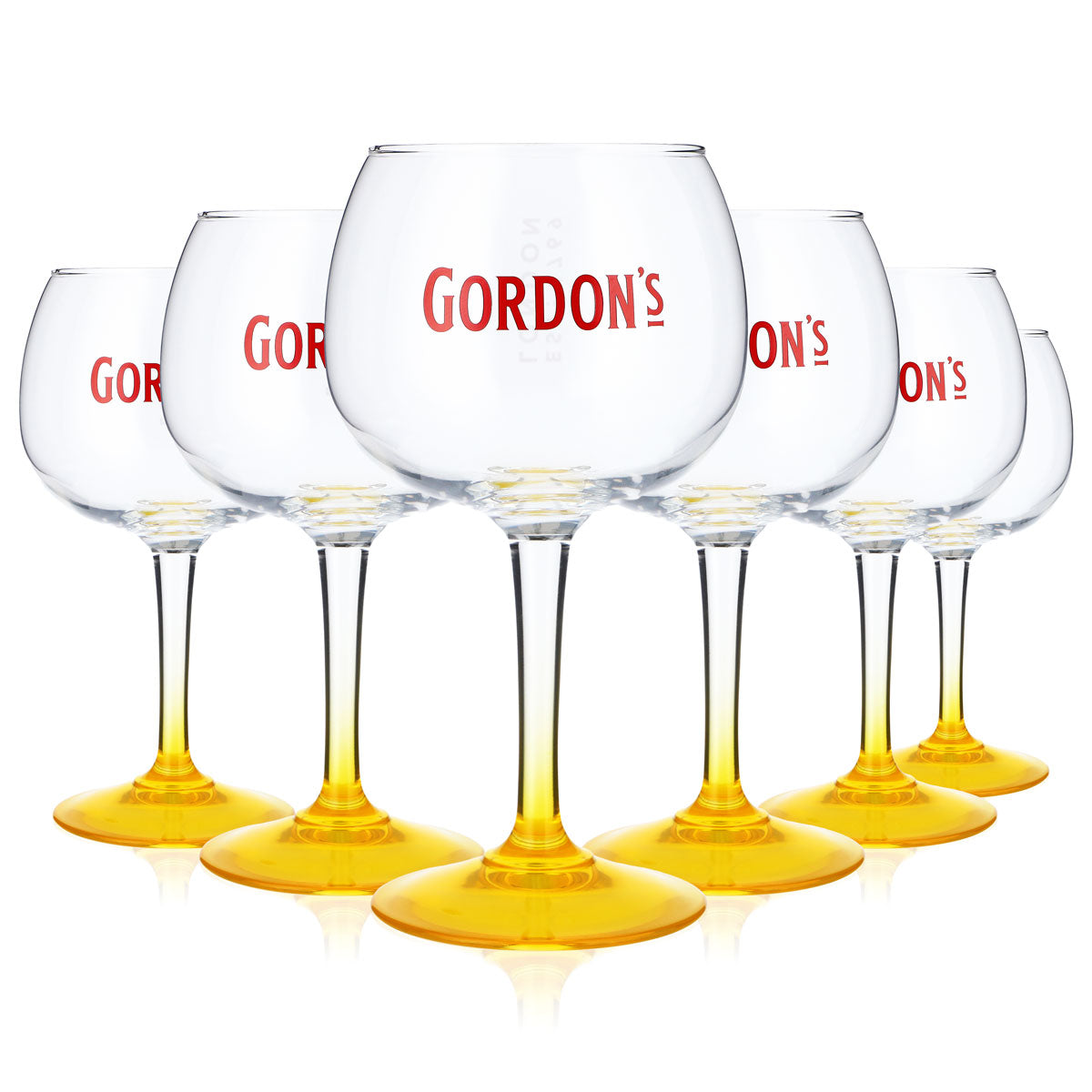 6x kieliszki do ginu Gordons Kieliszki balonowe 0,45 l Kieliszki do ginu Żółte – Widok 5