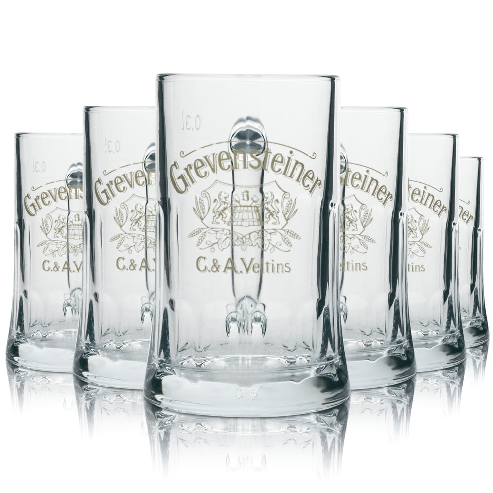 6x szklanka do piwa Grevensteiner Szklanki do piwa Seidel Humpen Krug 0,3 l Sahm