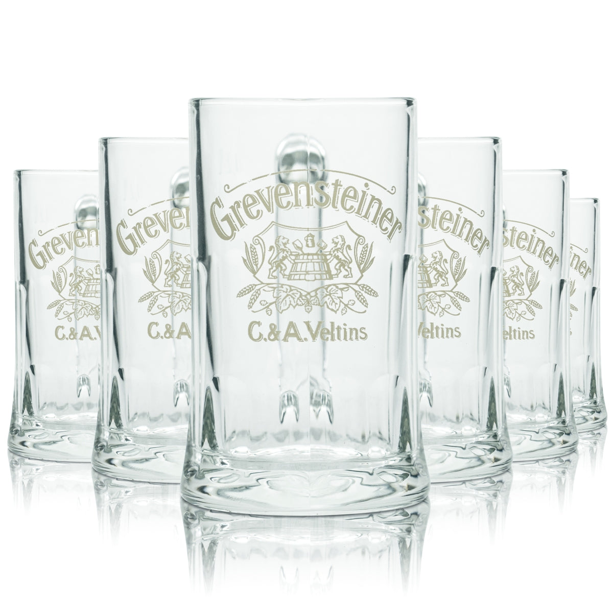 6x szklanka Grevensteiner 0,2 l Kontur Bier Krug Gläser Veltins Brauerei Gastro Eiche