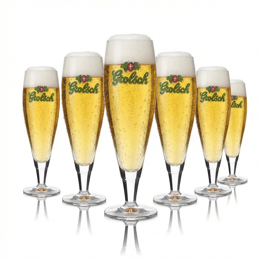 6x Grolsch Szklanka 0,25 l Zestaw szklanek Pucharowe Szklanki do piwa Pilzner Browar Gastronomia Dąb