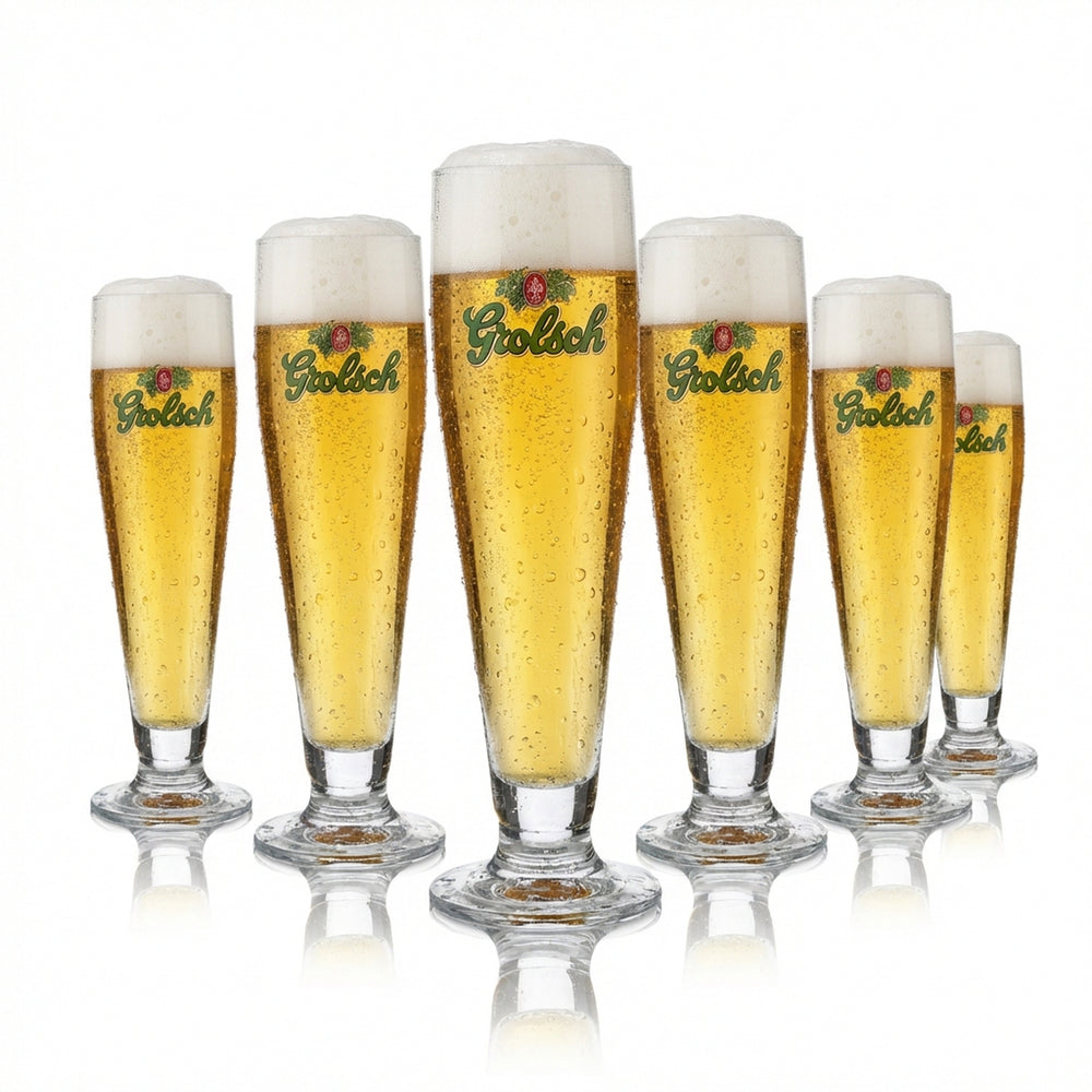 6x szklanka Grolsch 0,3 l Prelude Pokal Tulipe Zestaw szklanek do piwa Browar Gastronomiczny Kalibrowane