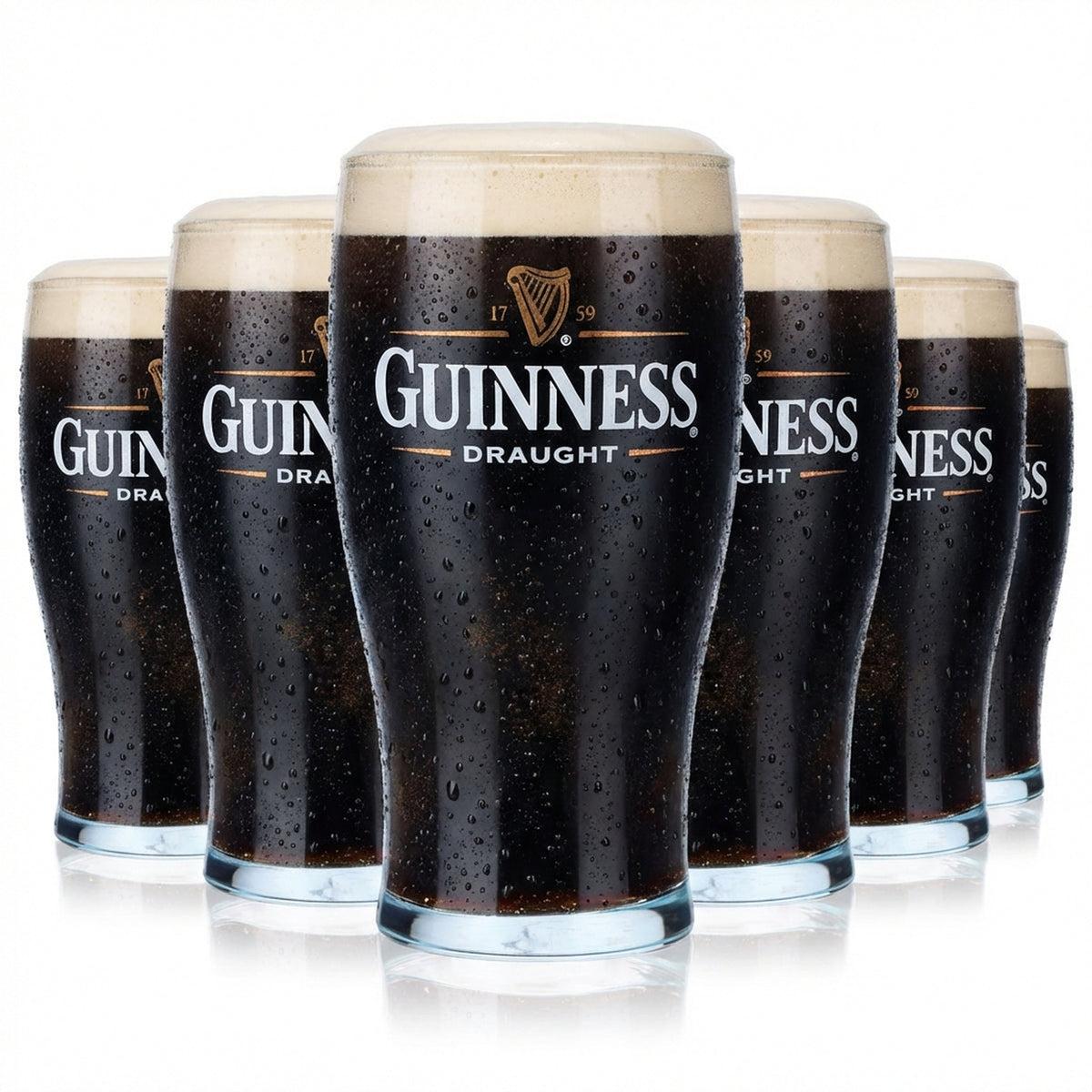 6x szklanka do piwa Guinness 0,4 l Szklanki do piwa Draught Irish Kubek Sahm Tulip