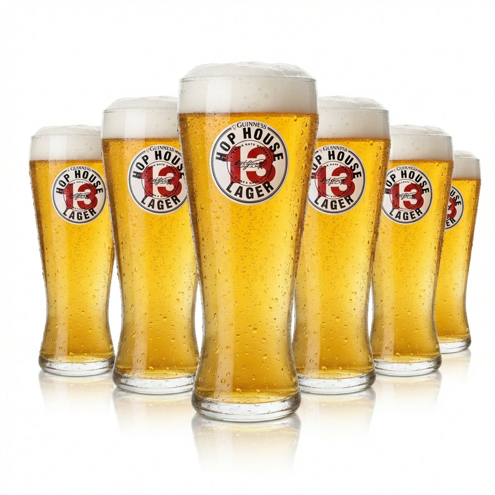 6x Szklanka do piwa Guinness 0,5l Kufel Hop House Szklanki Lager Pint Tulip Beer Willi