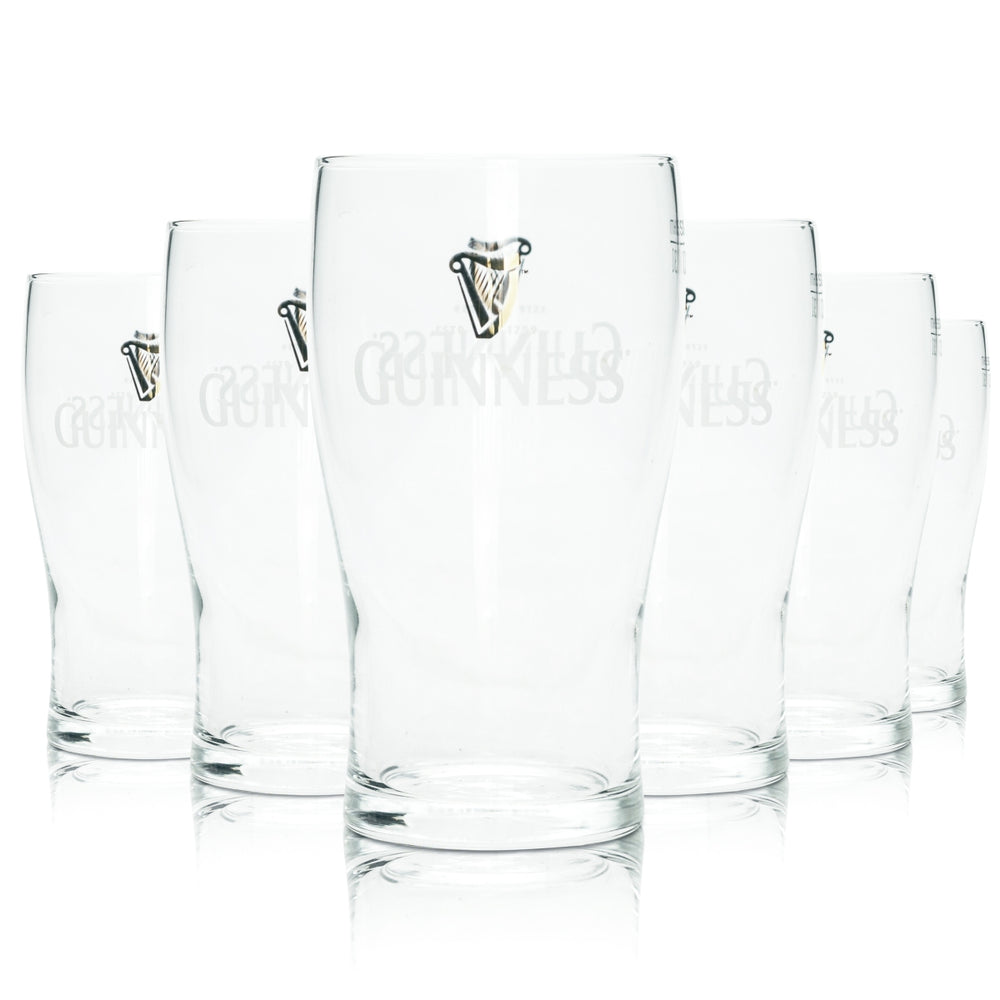 6x szklanka do piwa Guinness 0.3l szklanki szklanki kufle oryginalny zestaw