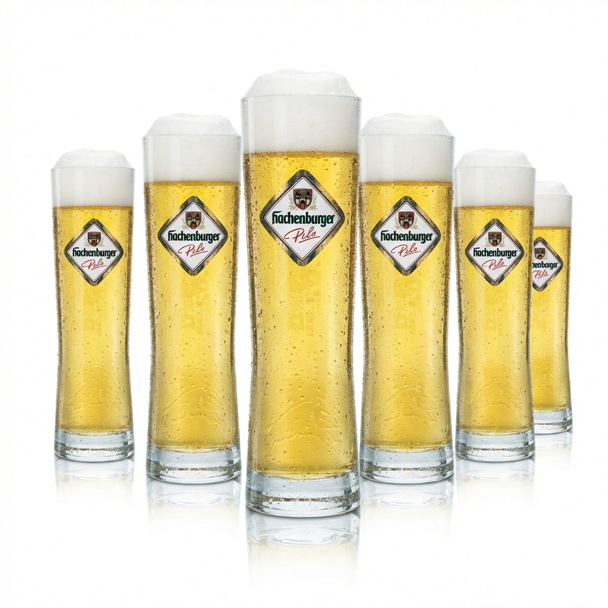 6x Hachenburger Beer Glass 0,3l Mug Cup Goblet Glasses Gastro Bar Pils Beer