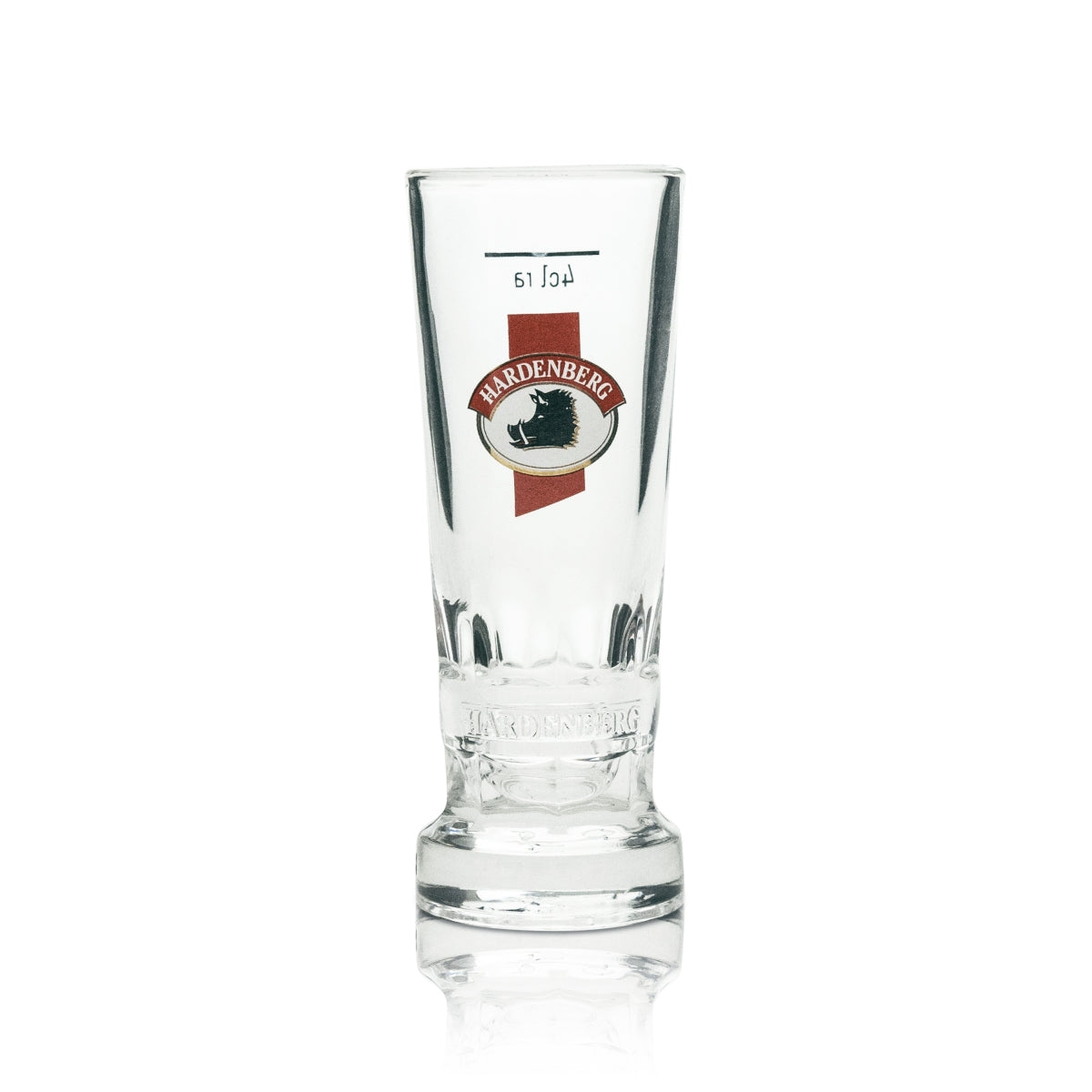 6x Hardenberg shot glass podłużne czerwone logo 4cl Rastal – Widok 2