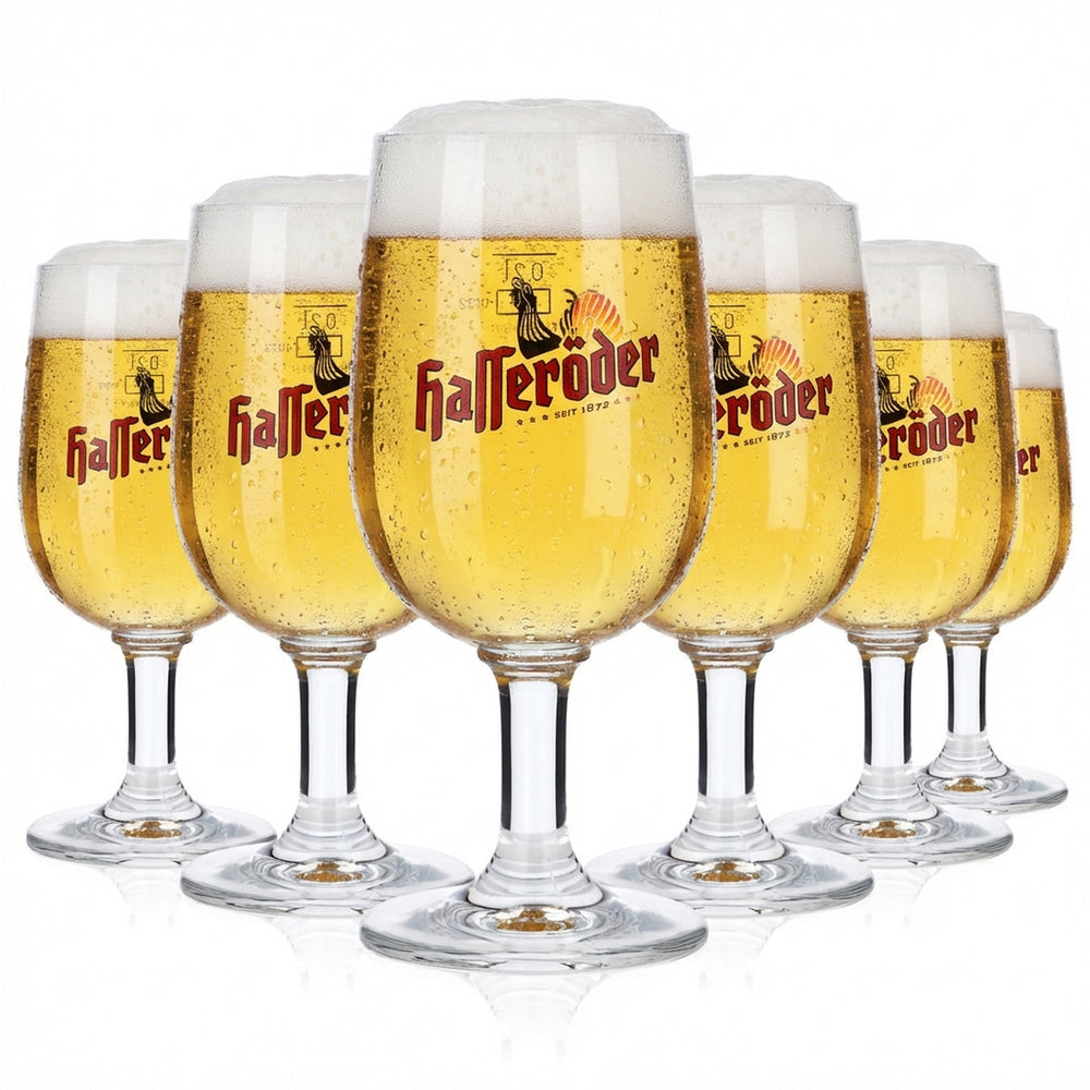 6x Hasseröder Beer Glass Beer Glasses 0,2l Goblet Glasses Ritzenhoff
