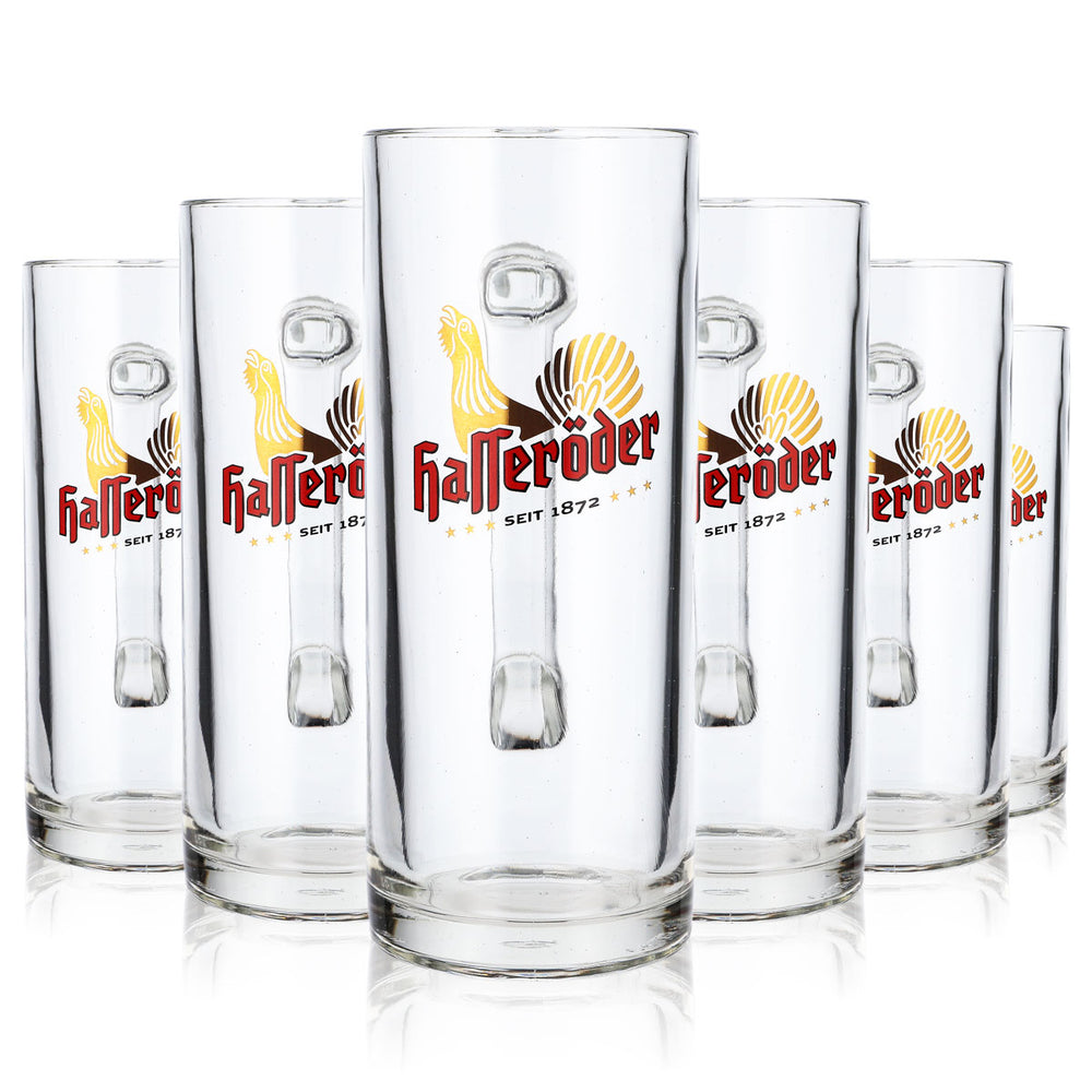 6x szklanka do piwa Hasseröder Szklanki do piwa Kufel 0,5 l Dzbanek Reno