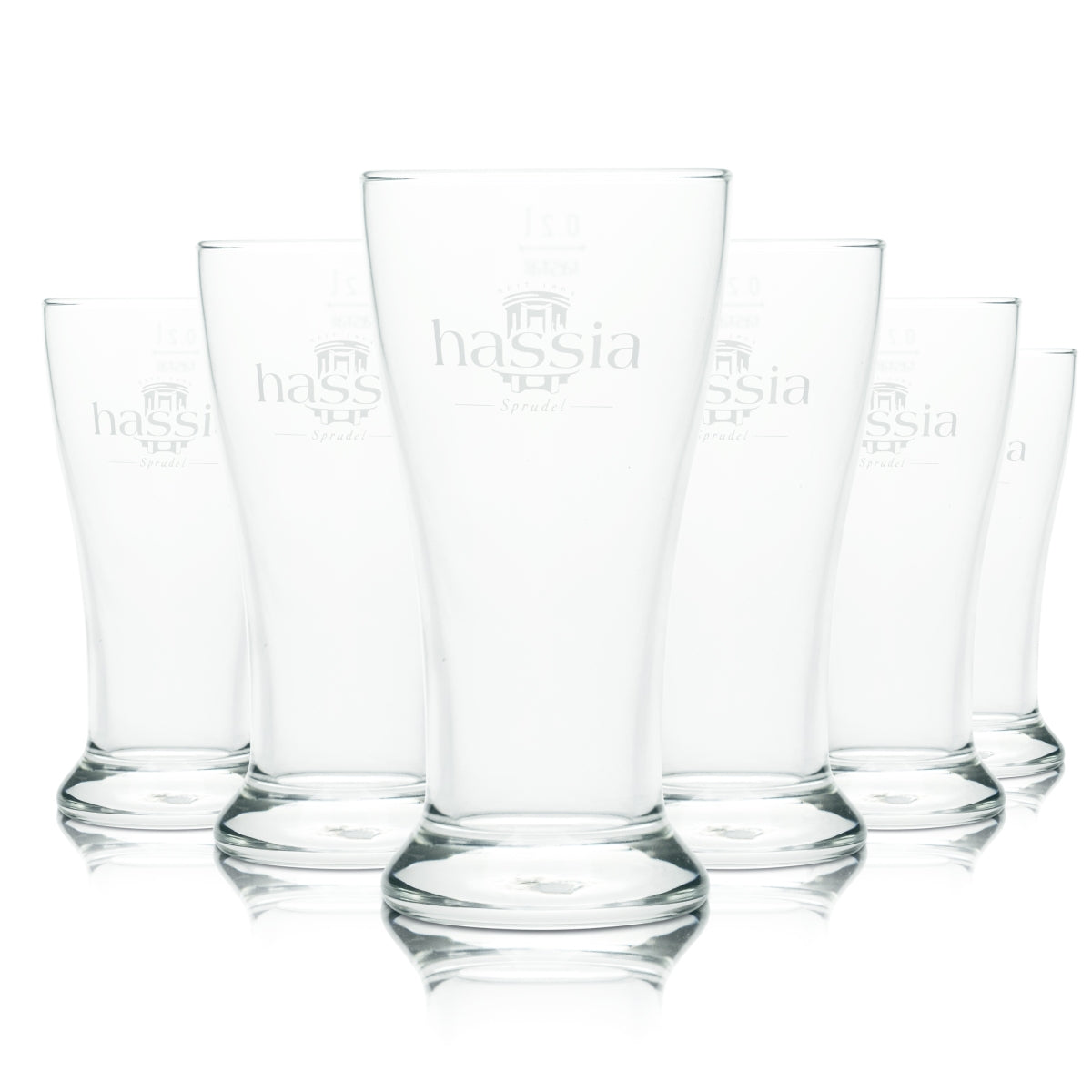 6x szkło Hassia 0.2l goblet szklanki barowe woda mineralna soda gazowana dąb gastro