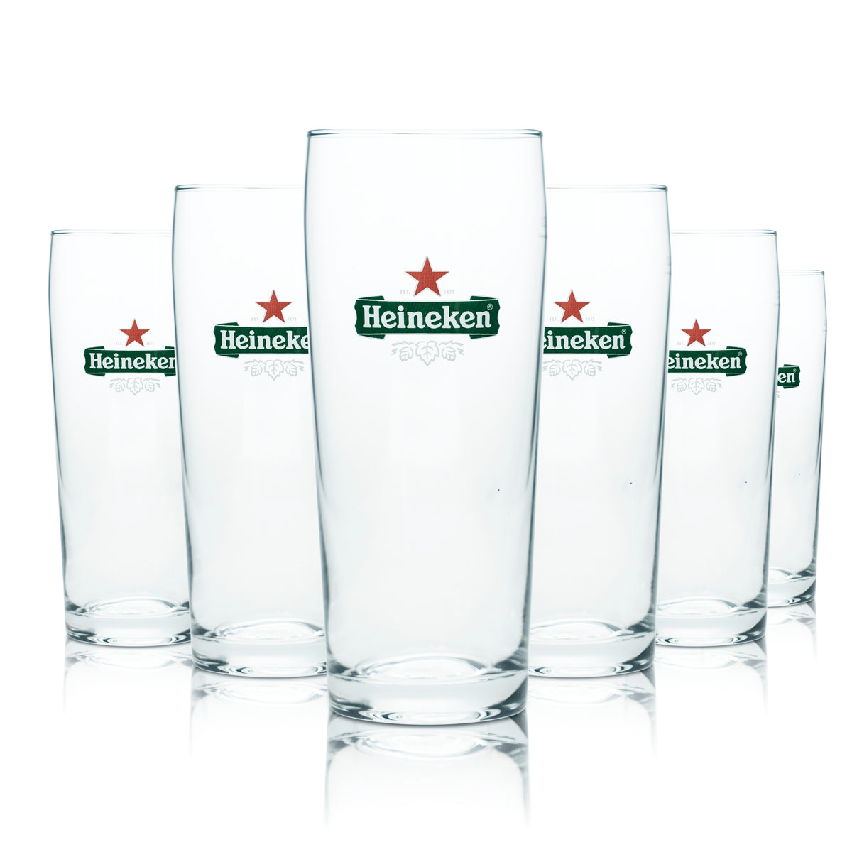 6x Heineken Beer Glass 0,22l Mug Goblet Glasses Gastro Bar Pub Pint Beer – Widok 4