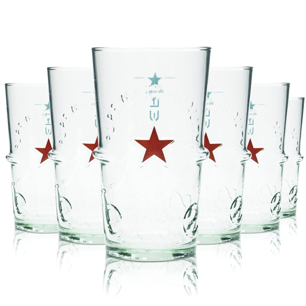 6x szklanka Heineken 0,5 l Szklanki konturowe Silver Beer Gastro Oak Beer Cup NL
