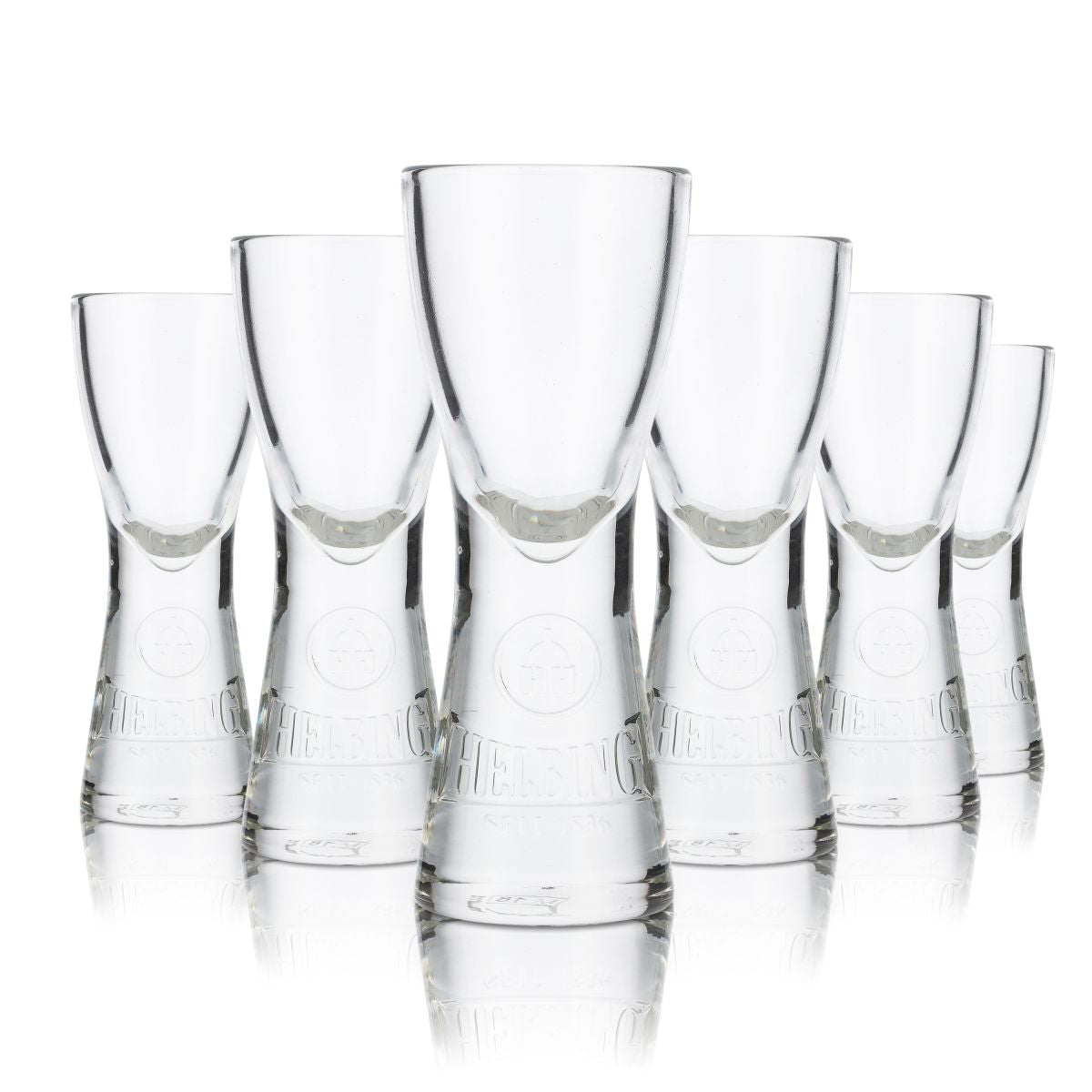 6x Helbing Kümmel Stamper Kieliszek do shotów Krótki kieliszek do sznapsa Kieliszek designerski Hamburg – Widok 2