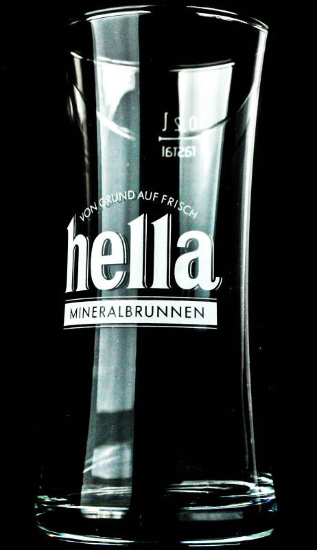 6x Hella szklanki do wody, 0,2 l, biały napis