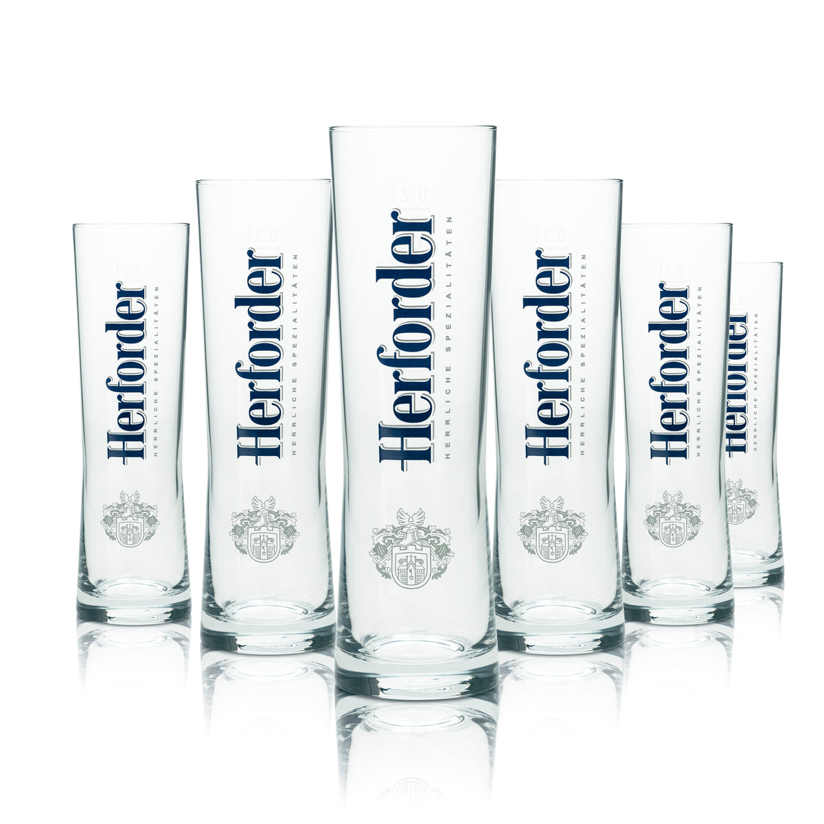 6x Herford Beer Glass 0,2l Stange Cup Mug Pils Glasses Brewery Bar Gastro – Widok 4