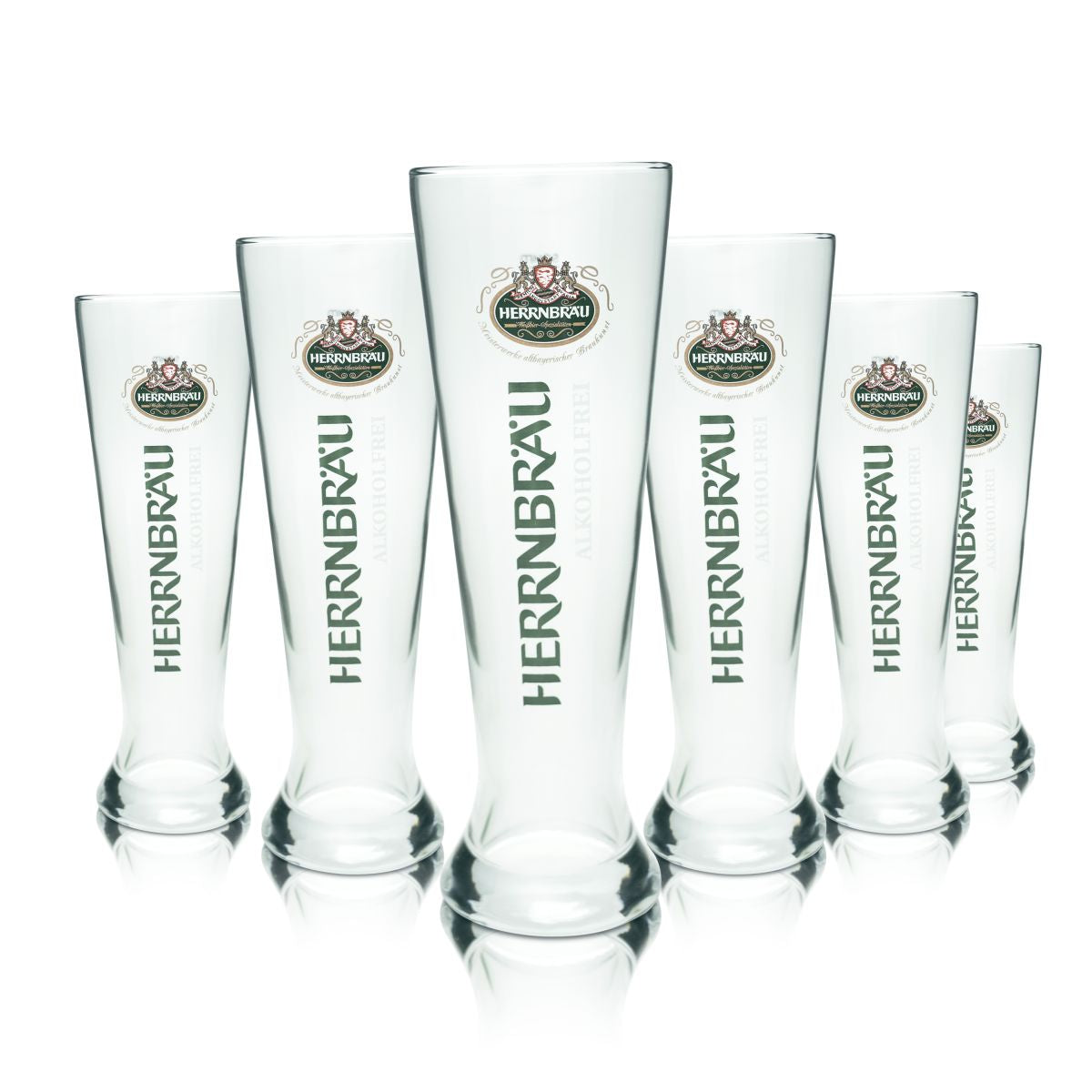 6x Herrbräu Szklanka do piwa 0,5 l Szklanka do piwa pszenicznego Bezalkoholowe Szklanki do piwa Browar
